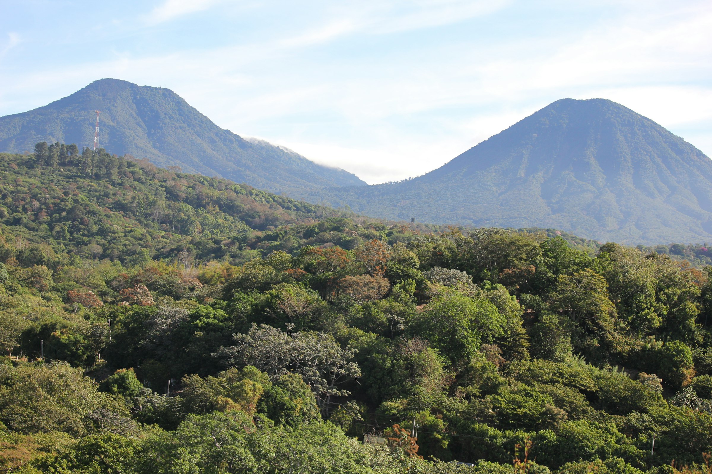 Volcanoes seen from Concepción de Ataco